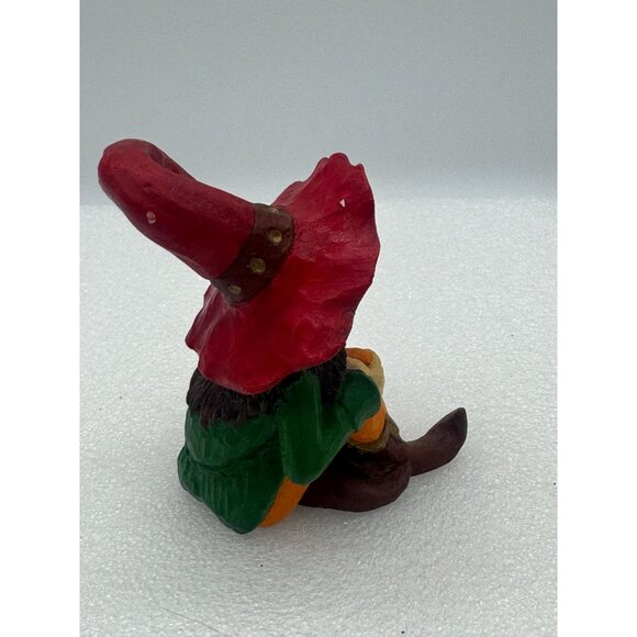 Vintage Steve Tunturi Whittlers Workshop Gnome Holding Crystal Ball Hand Carved - Picture 4 of 10